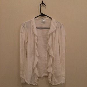 Anthropologie White Button Up Blouse