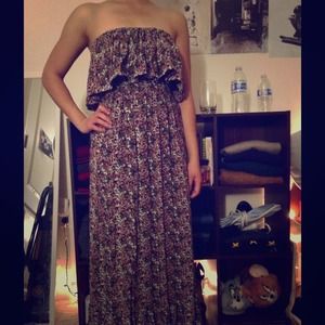 Long floral maxi skirt