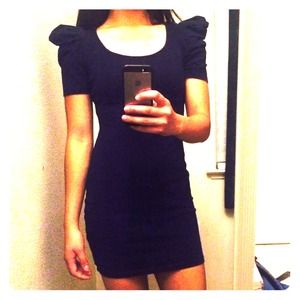 Navy blue bandage dress