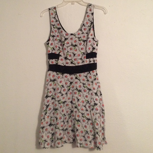 Cute Sunflower Dress with Lace Detail