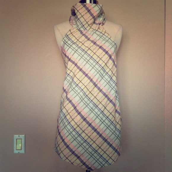Levi's Lady Style Backless Halter Check Top - Picture 1 of 4