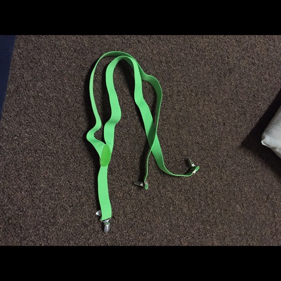 Neon Green Suspenders