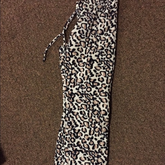 Leopard print pajama pants