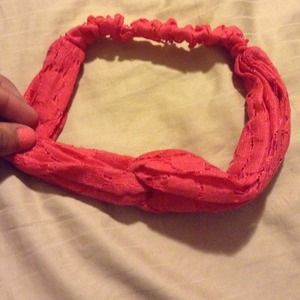 pink floral headband