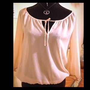 H&M Sheer Shimmer Top Sz 6