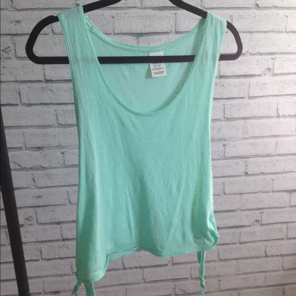 Teal Side Slit Shirt