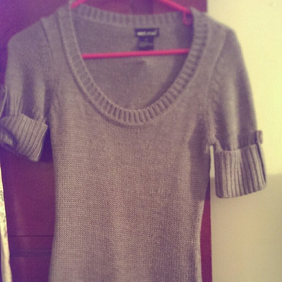 Gray sweater dress