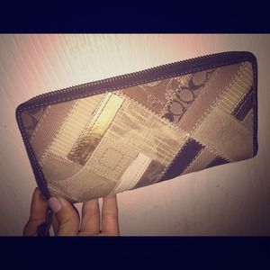 Brown multi coach wallet