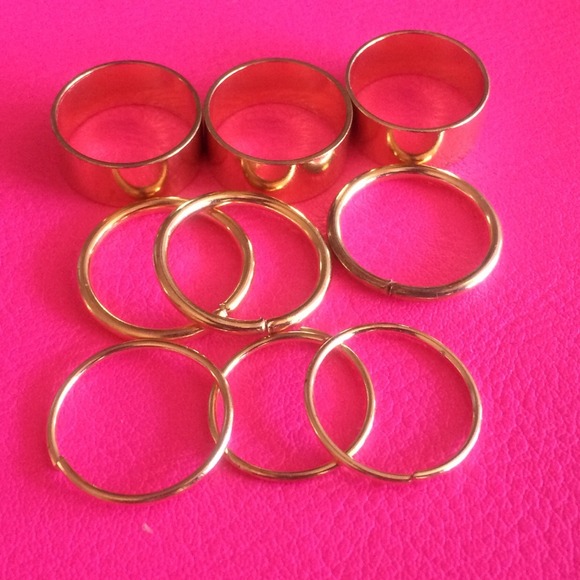 Gold Midi Ring Set - Picture 2 of 4