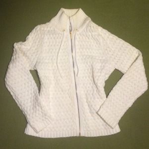 Side cream knit Liz & Co sweater
