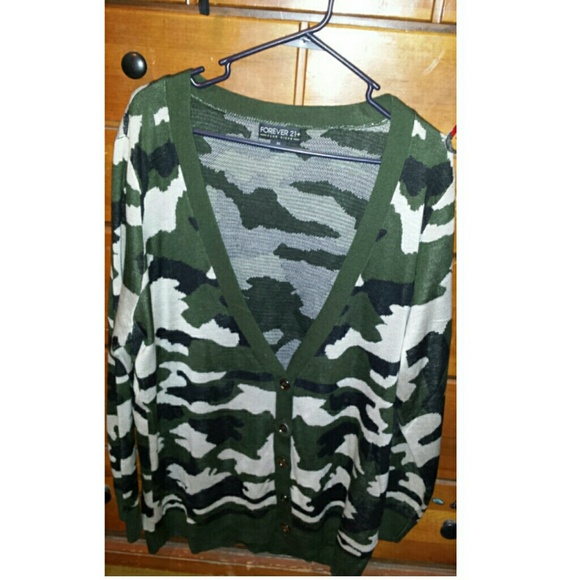 Cute Camo Cardigan