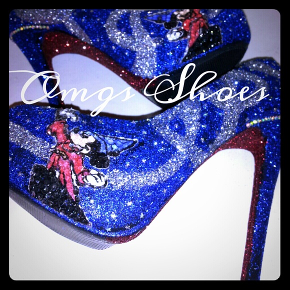 Custom Painted /Glitter Fantasia Heels All Sizes