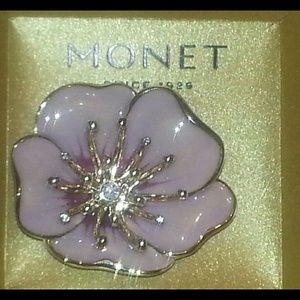 Monet Flower Brooch