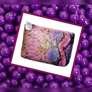 💖Multicolor snake print makeup bag.💖