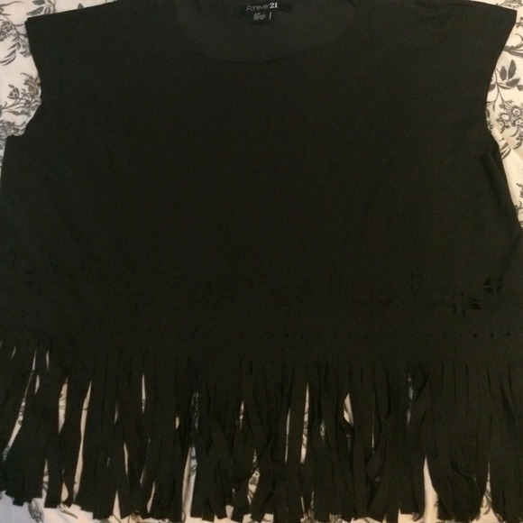 Fringe suede top