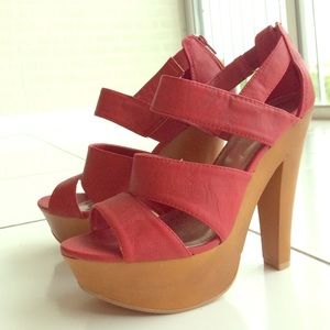 Charlotte Russe Maroon Pumps