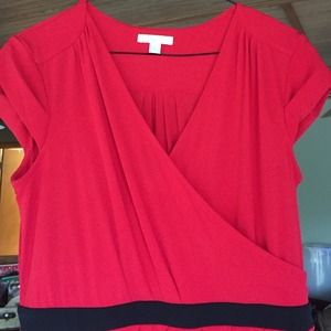 Large draping-style dress.