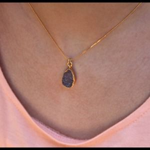 Druzy stone necklace