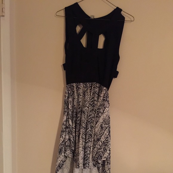 Black and white body con dress