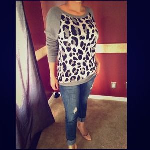 NWT - Express leopard sweater