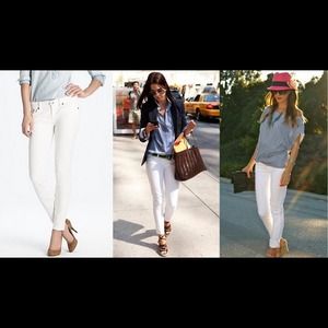 White skinny jean