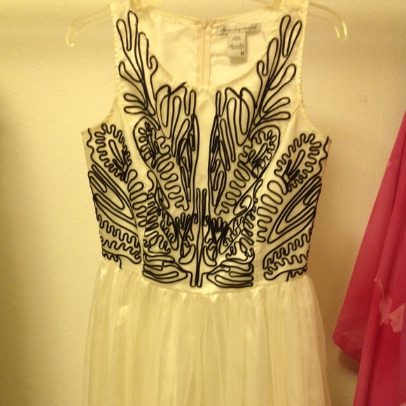 White and black dress