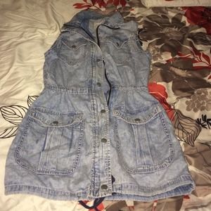 Denim button up vest from PAC Sun