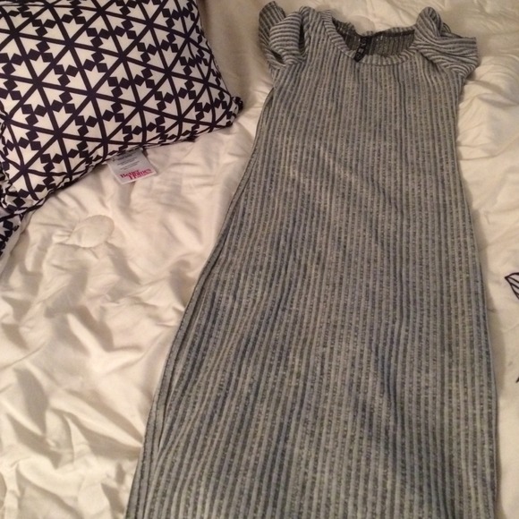 Grey sweater dress