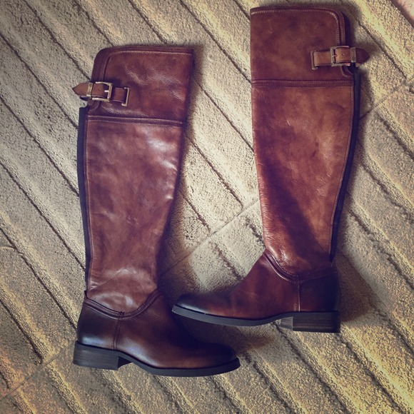 Dark brown riding boots