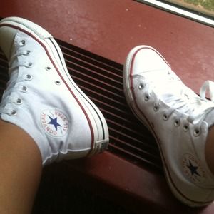 All-Star white converse worn a handful of times