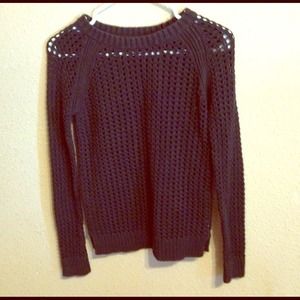 Black see through sweater