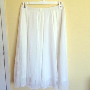 Long white skirt