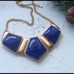 Blue statement necklace