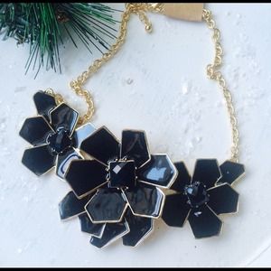 Black statement necklace
