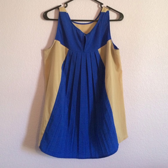 Colorblock Pleated Back Blouse - Picture 2 of 2