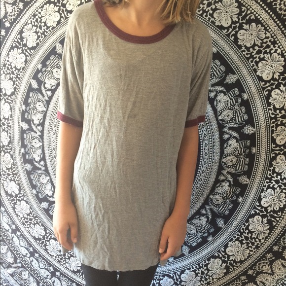 Brandy Melville Red Trim Tee