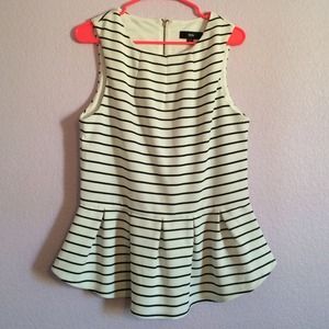 Striped Peplum Top