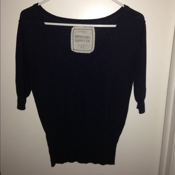 Mossimo 3/4 sleeve navy blue sweater