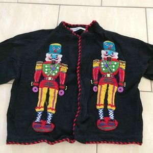 Unisex nut cracker ugly Christmas sweater