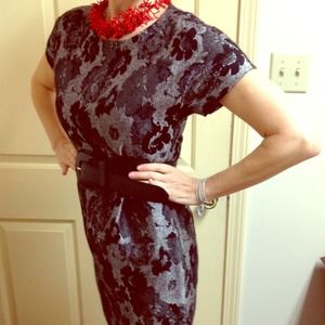 Banana Republic silver & black dress/size 0