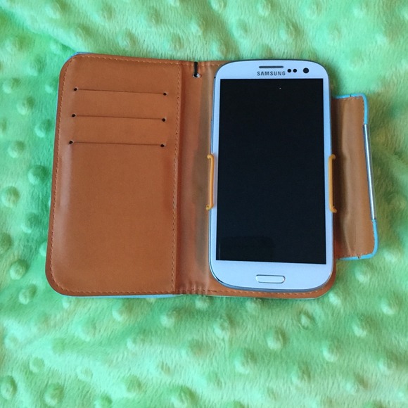 Galaxy s3 blue wallet case