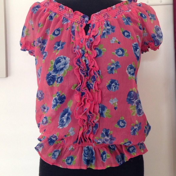 🌺Floral blouse🌺 - Picture 1 of 3