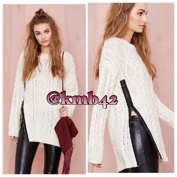 CLEARANCE! UNIQUE CHIC CABLE KNIT SWEATER - Picture 2 of 2