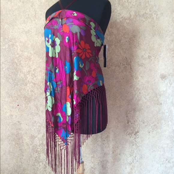 NWT Ideology handkerchief Top 100% silk small