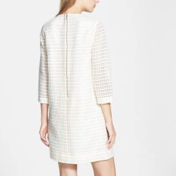 ASHBY JEWEL-NECK EMBROIDERED DOT DRESS - Picture 3 of 4