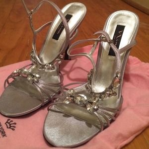 silver dress shoes