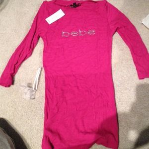 New Bebe pink 3/4 length shirt