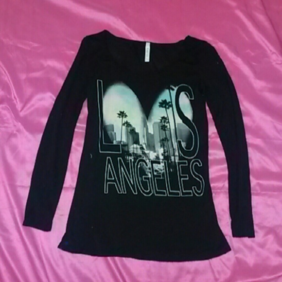 Black Los Angeles long sleeve top