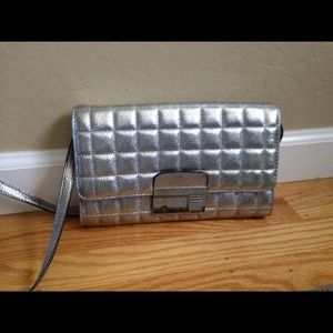 Michael Kors Metallic Silver Crossbody Purse