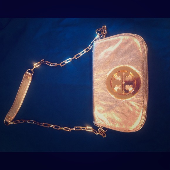 Tory Burch Gold Crossbody Purse